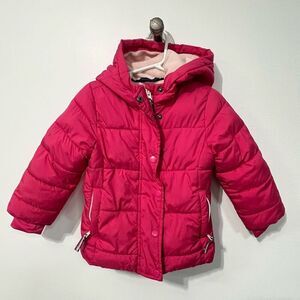 Amazon Essentials Girls Heavyweight Hooded Puffer Jacket Size 2T Pink Toddler